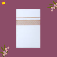 White with copper Fancy Border Single Layer Cotton Men’s Dhoti