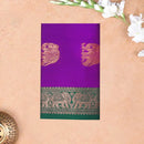 Violt With  Green  Premium Quality Kalyani Cotton Saree