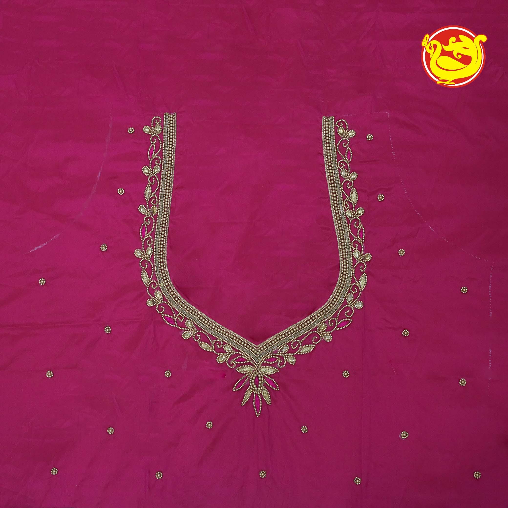 Rani Pink Bridal Aariwork Blouse