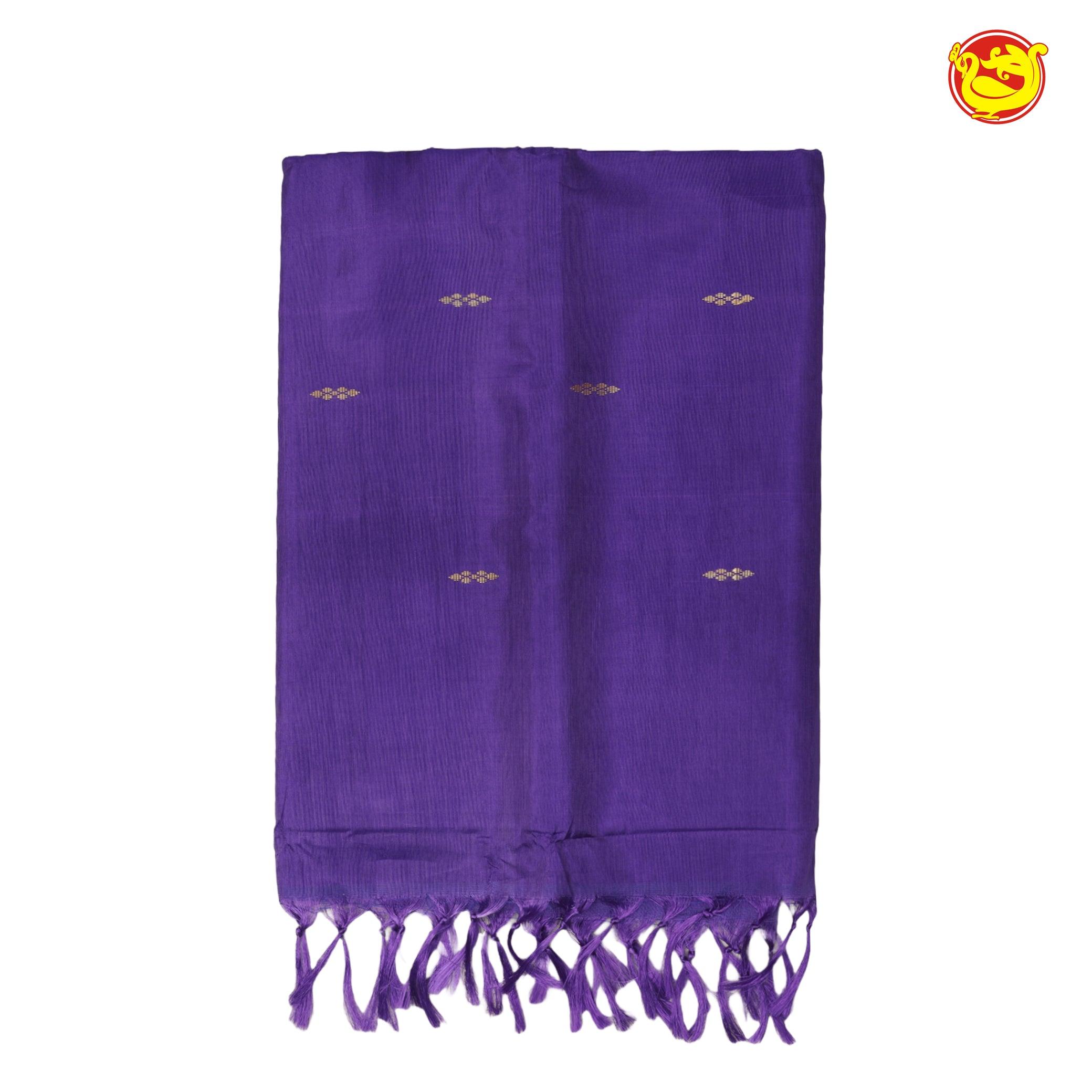 Purple Banana Pith Saree With Running Blouse