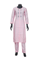 Light Pink Ladies Branded Straight Cut Readymade  Chudi Set
