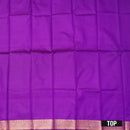 Lavender and Border Purple Art Pattu Pavadai Material