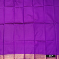 Lavender and Border Purple Art Pattu Pavadai Material