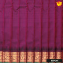 Yellow checked with magenta &gold  Gadwal silk saree