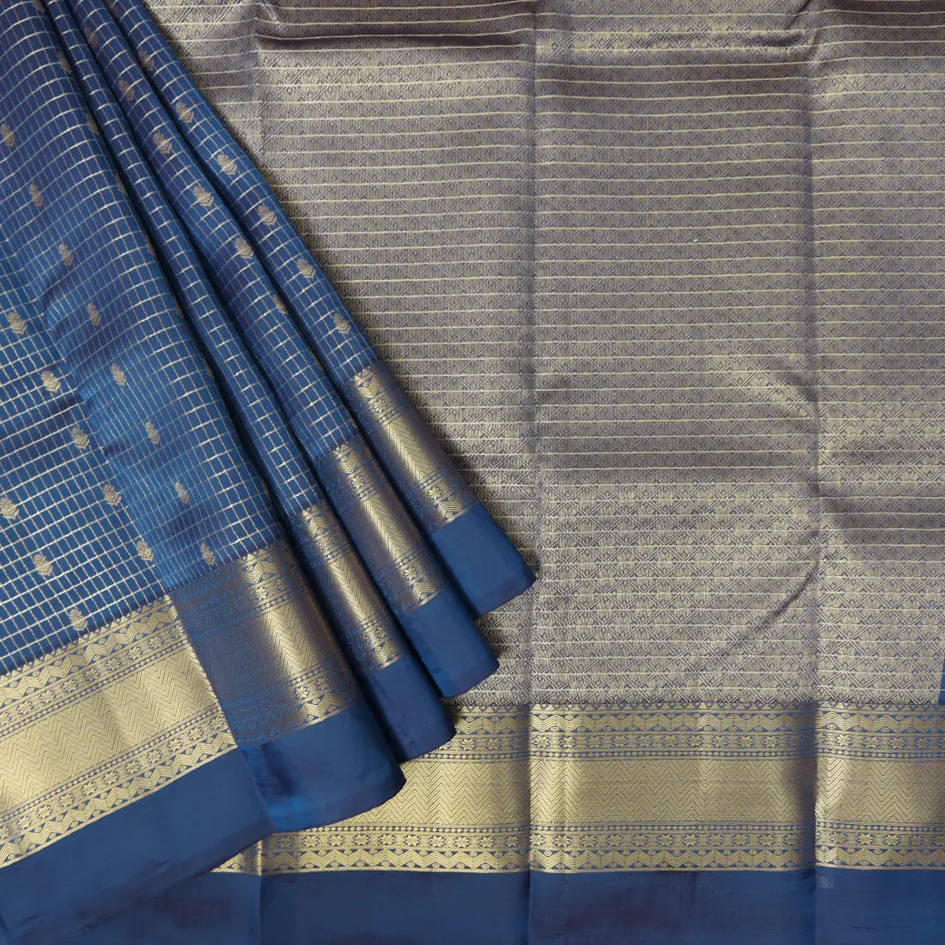 Navy Blue Colour Soft Silk Saree