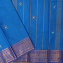 Blue Pure Cotton Saree without Blous