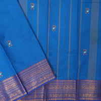 Blue Pure Cotton Saree without Blous