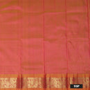 Magenta With Orange Border Floral Design Traditional  Pattu Pavadai Material