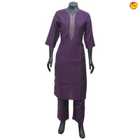 Purple Ladies Branded Readymade Chudi Set - Thenianantham