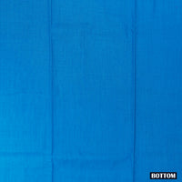 Sky Blue With Turquoise Blue Cotton Ladies Chudithar Material