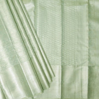 Pista Green Tissue Wedding Silk Saree