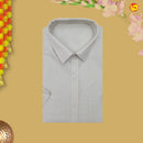 Silver Tissue Readymade Shirts And Dhoti Sets for Men
