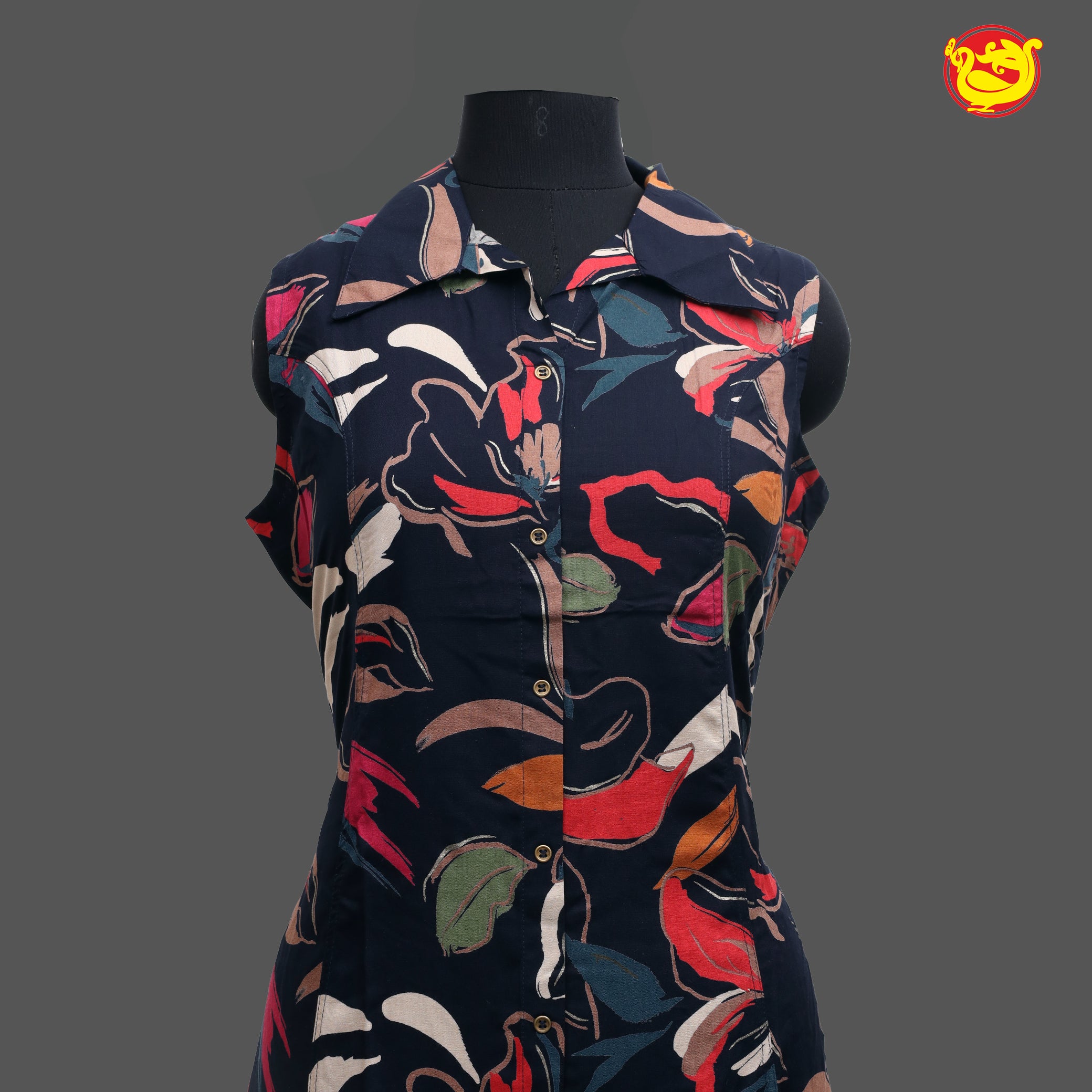 Multicolor Printed Ladies Branded Readymade Long Top