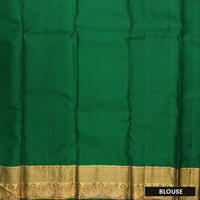 Green  with Gold Zari Border Wedding Silk Saree