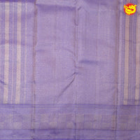 Turquoise with light purple pure Kanchivaram silk saree - Thenianantham