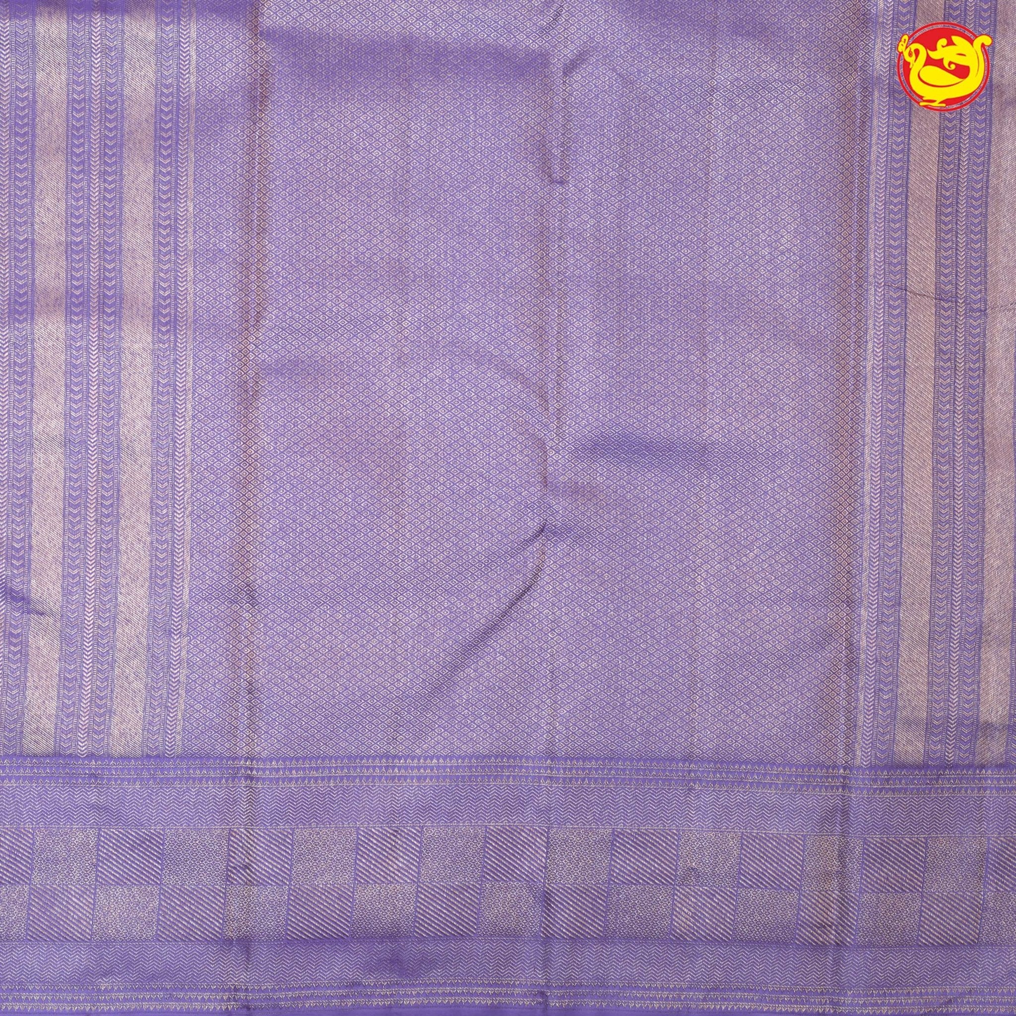 Turquoise with light purple pure Kanchivaram silk saree - Thenianantham