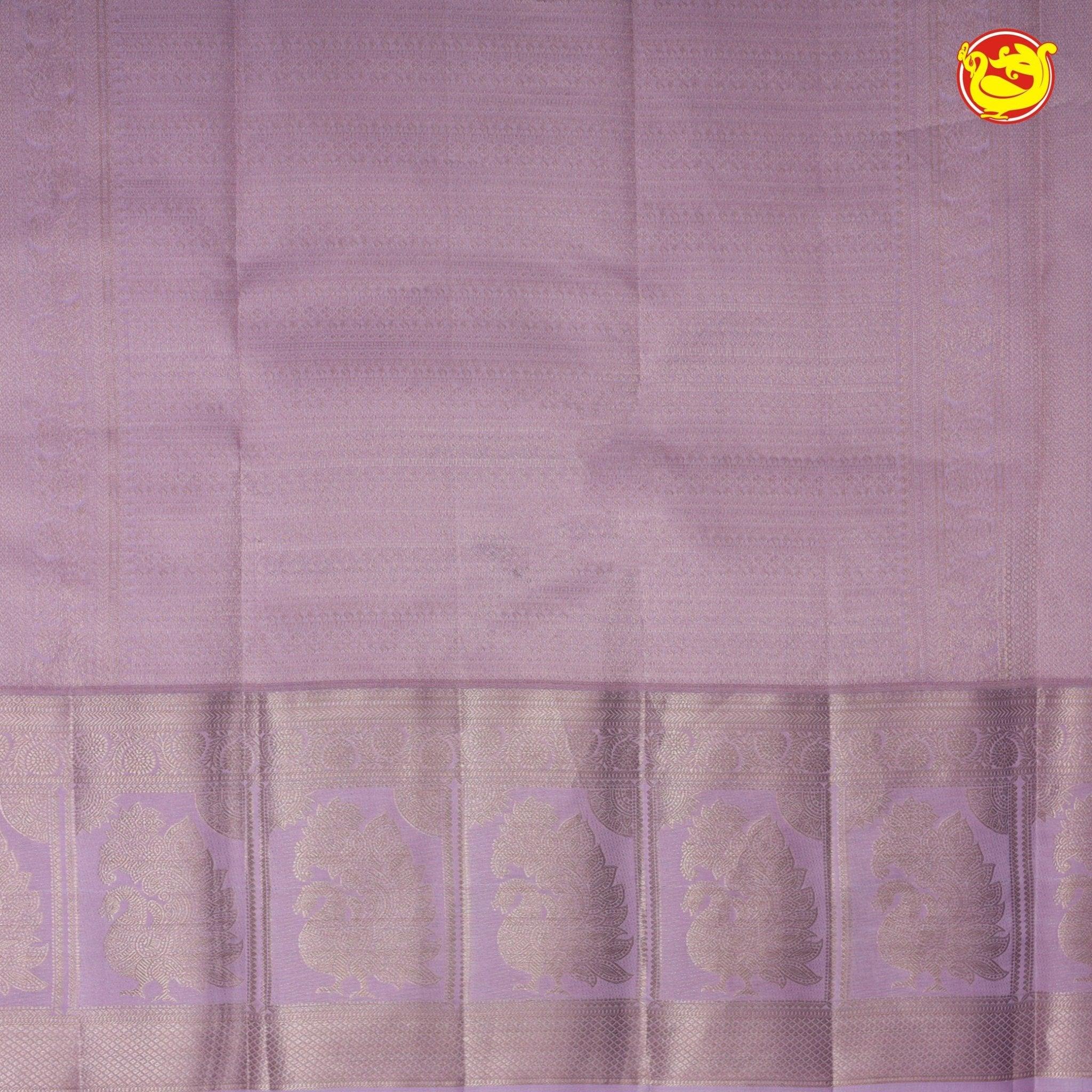 Sea Blue With Lavender Soft Silk Saree - Thenianantham