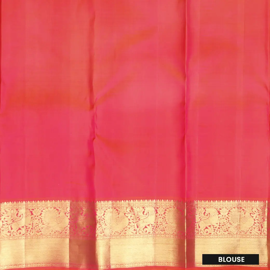 Orange With Gold Zeri Subalaya Wedding Silk Saree