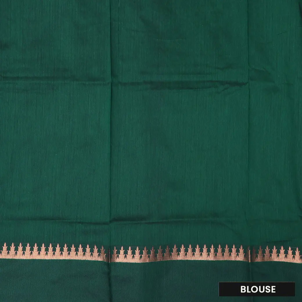 Violt With  Green  Premium Quality Kalyani Cotton Saree