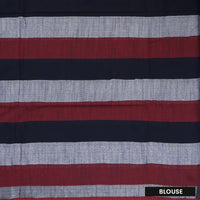 Multicolor Checked Linen Cotton Saree