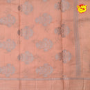 Dupion Light Yellow Printed Saree With Floral Motifs,Zari Design Border & Intricate Pallu - Thenianantham