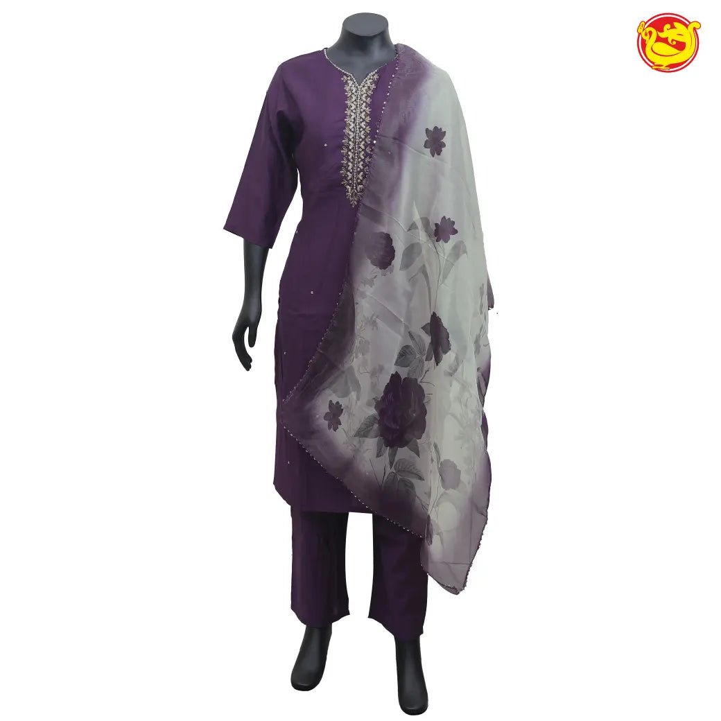 Purple Ladies Branded Readymade Chudi Set