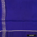 Light Blue with Royal Blue  soft silk saree