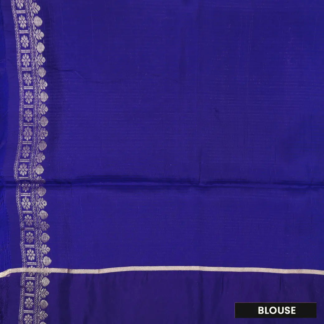 Light Blue with Royal Blue  soft silk saree