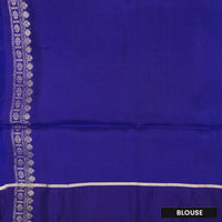 Light Blue with Royal Blue  soft silk saree