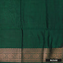 Reddish Brown  with Green Soft Silk Saree