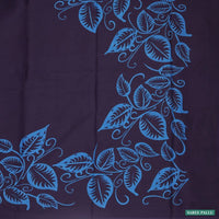 Royal Purple with Blue Pure Mul Mul Cotton Saree with Blouse