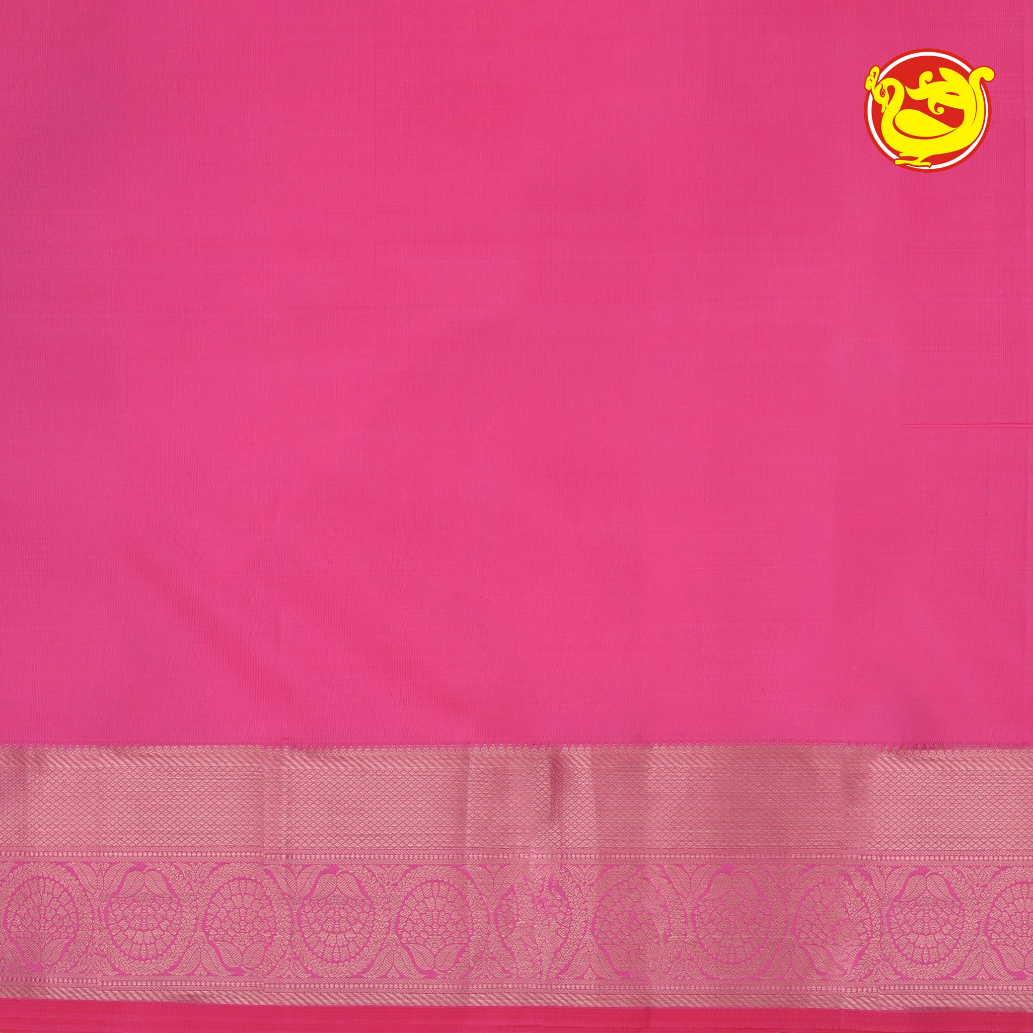 Peach Wedding Silk Saree With Pink Pallu