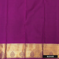 DARKGREEN WITH PURPLE colour pure Kanchipuram silk saree
