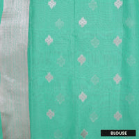 Green Colour Fancy Weaving Saree