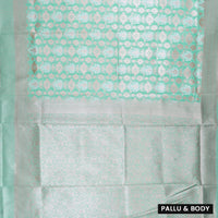 Green Colour Fancy Weaving Saree