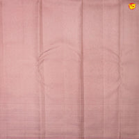 Pastel With Checked Floral Motifs Copper And Gold Mixed Zari Border Pure Kanjivaram Subhalaya Wedding Silk Saree - Thenianantham