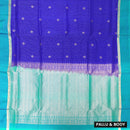 Royal Blue With Green Soft Silk Saree