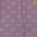 White and Light Lavender Organza Silk With Hand Embroidered Mirror Work Saree - Thenianantham