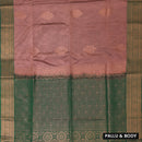 Reddish Brown  with Green Soft Silk Saree