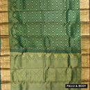 Green  with Gold Zari Border Wedding Silk Saree