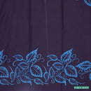 Royal Purple with Blue Pure Mul Mul Cotton Saree with Blouse