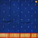 Royal blue with blue border pure Kanchipuram silk saree - Thenianantham