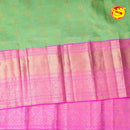 Light Green Wedding Silk Saree With Pink Pallu - Thenianantham