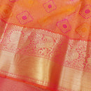 Orange With Gold Zeri Subalaya Wedding Silk Saree