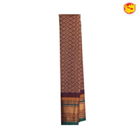 Off-white with maroon  Gadwal silk saree