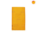 Yellow with midnight blue pure silk cotton saree - Thenianantham