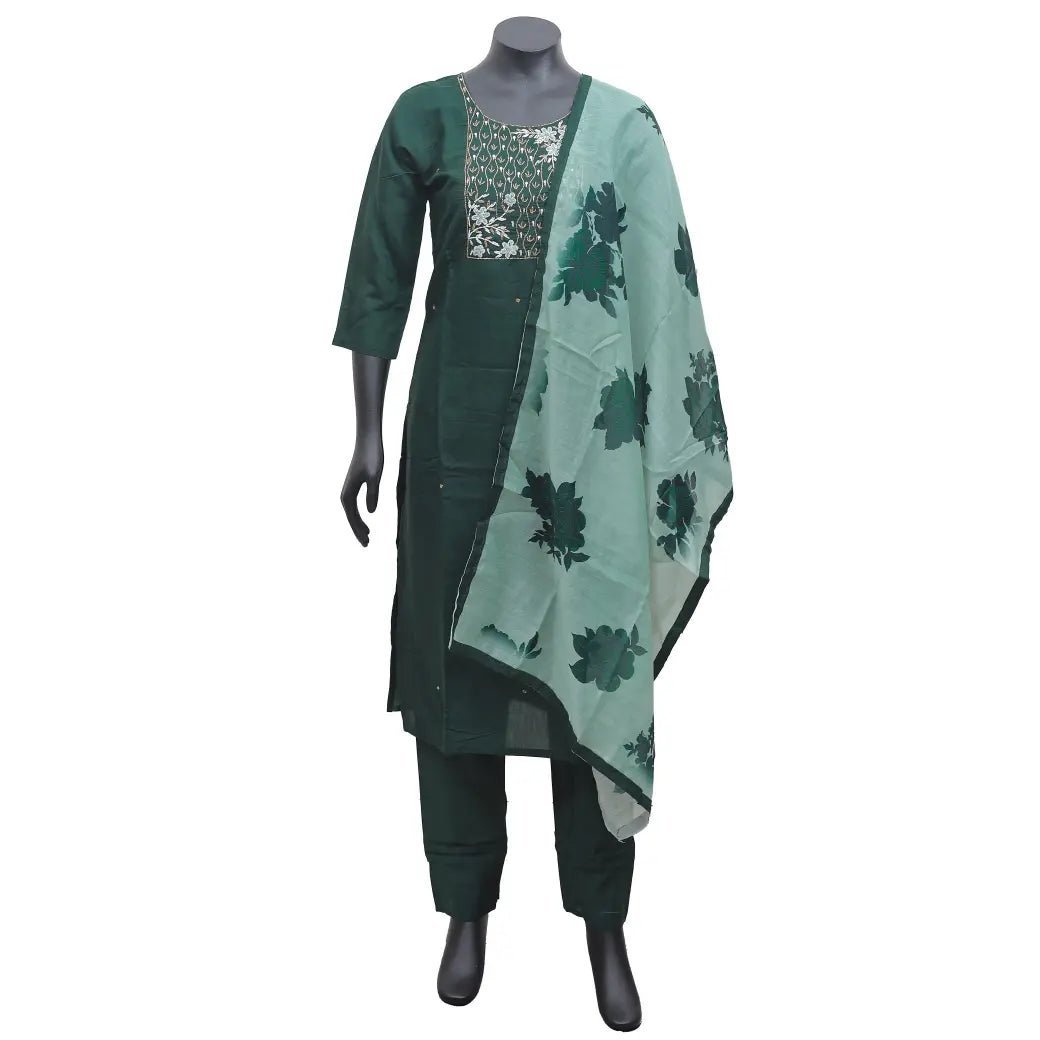 Green Ladies Branded Readymade Chudi Set