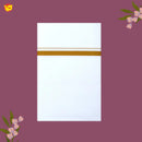 White with Gold Fancy Border Single Layer Cotton Men’s Dhoti