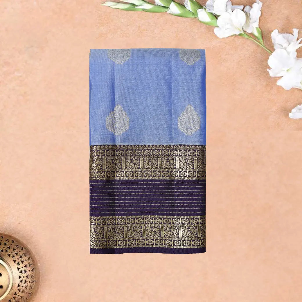 Levender with Dark Purple Soft Silk Saree