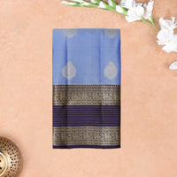 Levender with Dark Purple Soft Silk Saree